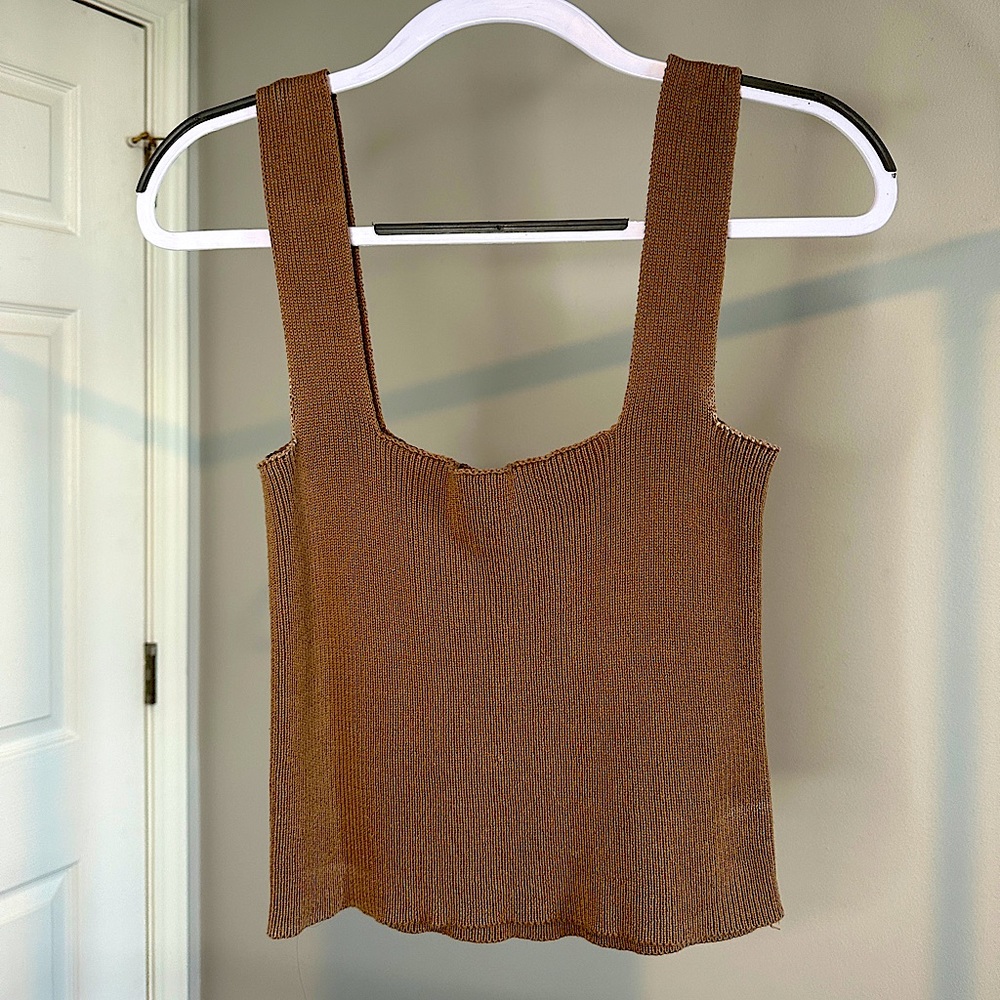 Dark brown crop top size medium | Yellow the Label brand